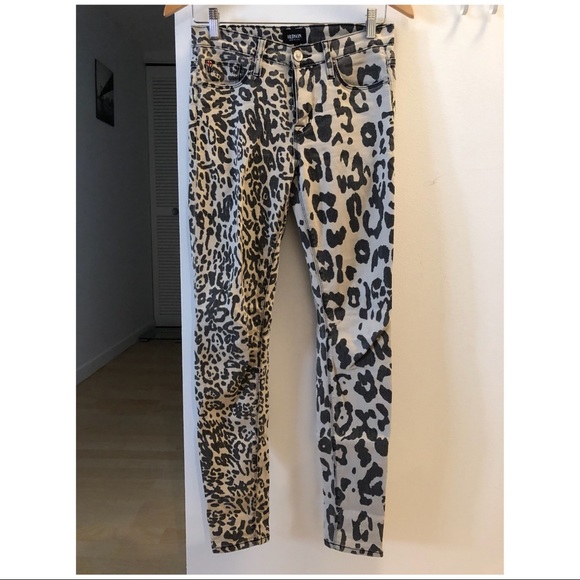 hudson leopard jeans